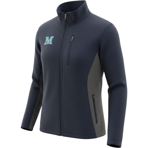 University of Maine Jackets & Blazers - University of Maine Black Bears Softshell Jacket Navy Blue Grey Womens Small